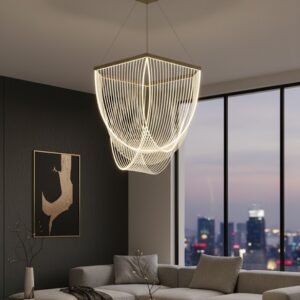 VALENTIN MODERN CHANDELIER WITH CASCADING LED LIGHTS - Image 3