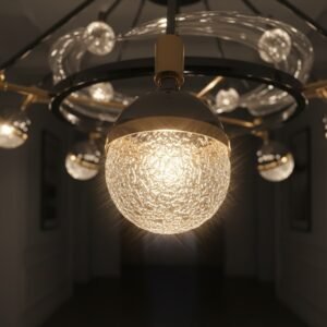 MODERN MOLECULAR RING CHANDELIER - Image 3