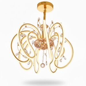 ELEGANT MODERN LED CHANDELIER WITH CRYSTAL ACCENTS - Image 1