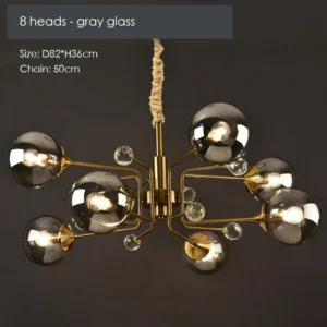 MID-CENTURY MODERN GOLD SPUTNIK CHANDELIER - Image 3