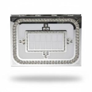 MODERN MIRRORED CRYSTAL LED FLUSH MOUNT CEILING LIGHT - Image 2