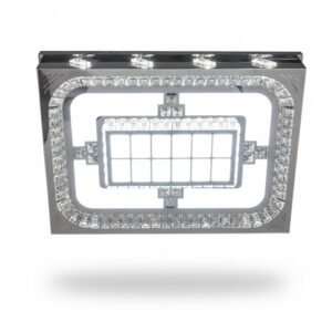 MODERN MIRRORED CRYSTAL LED FLUSH MOUNT CEILING LIGHT - Image 1