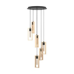 CHANDELIER HANG MODERN WOOD - Image 3