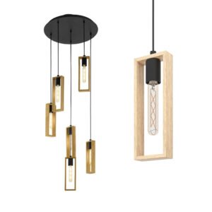 CHANDELIER HANG MODERN WOOD - Image 4